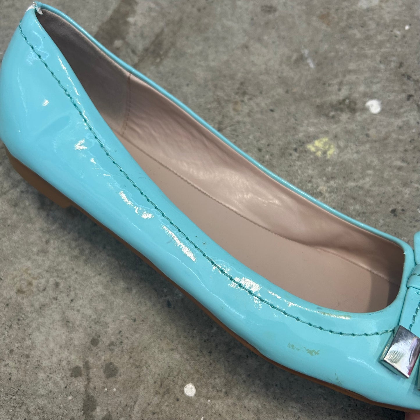bright blue kurt geiger ballet flats