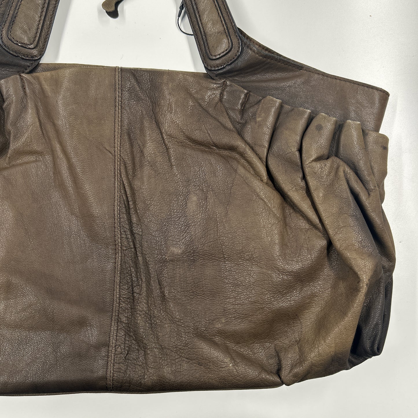 brown genuine leather shoulder bag