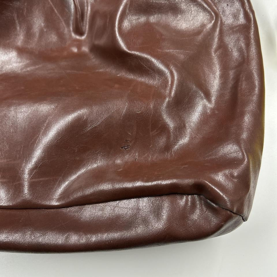 black faux leather metal clasp shoulder bag