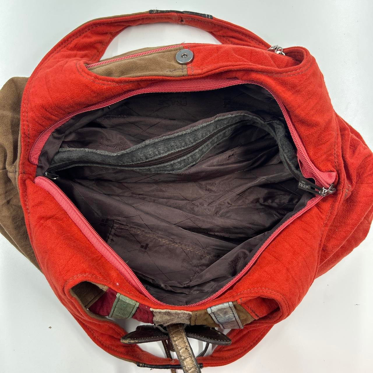 multicoloured patchwork butterfly boho shoulder bag