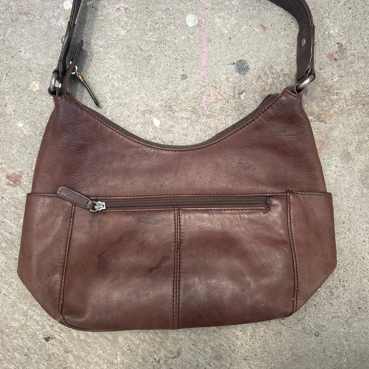 brown genuine leather shoulder bag