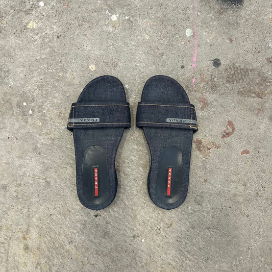 prada sport denim sandals