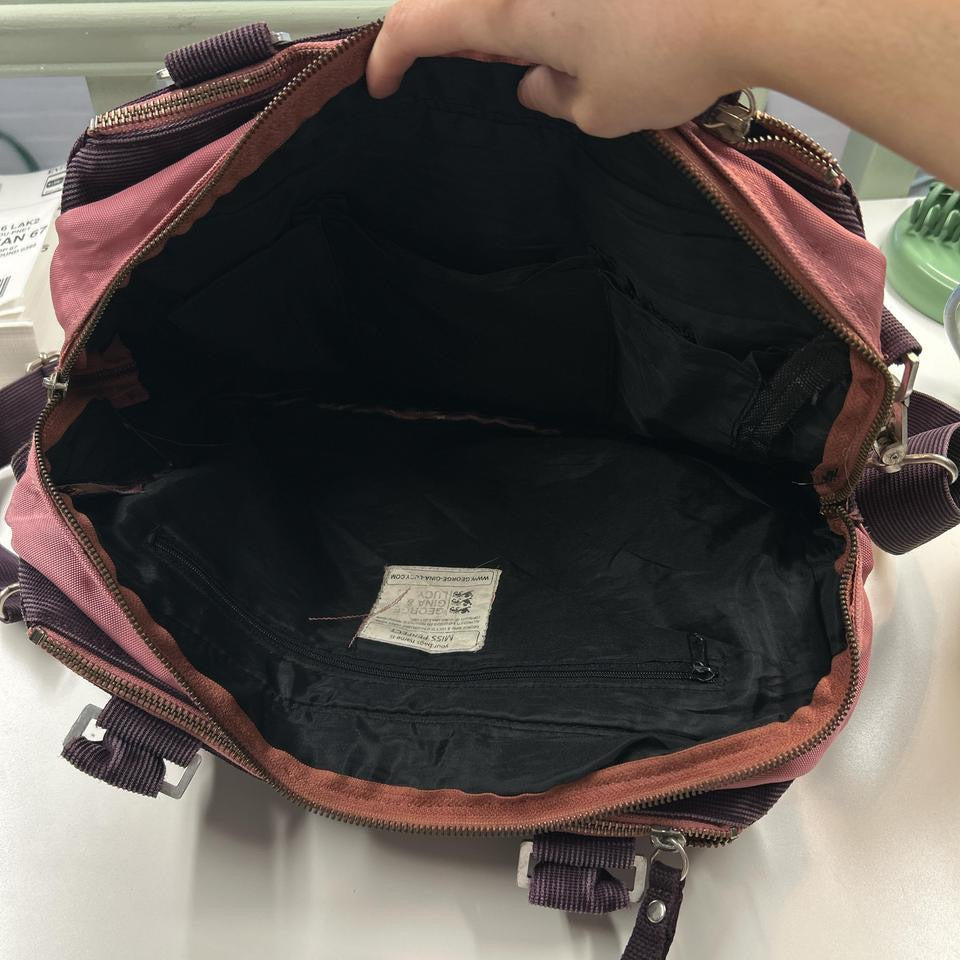 purple and pink Miss Perfect George Gina and Lucy shoulder bag