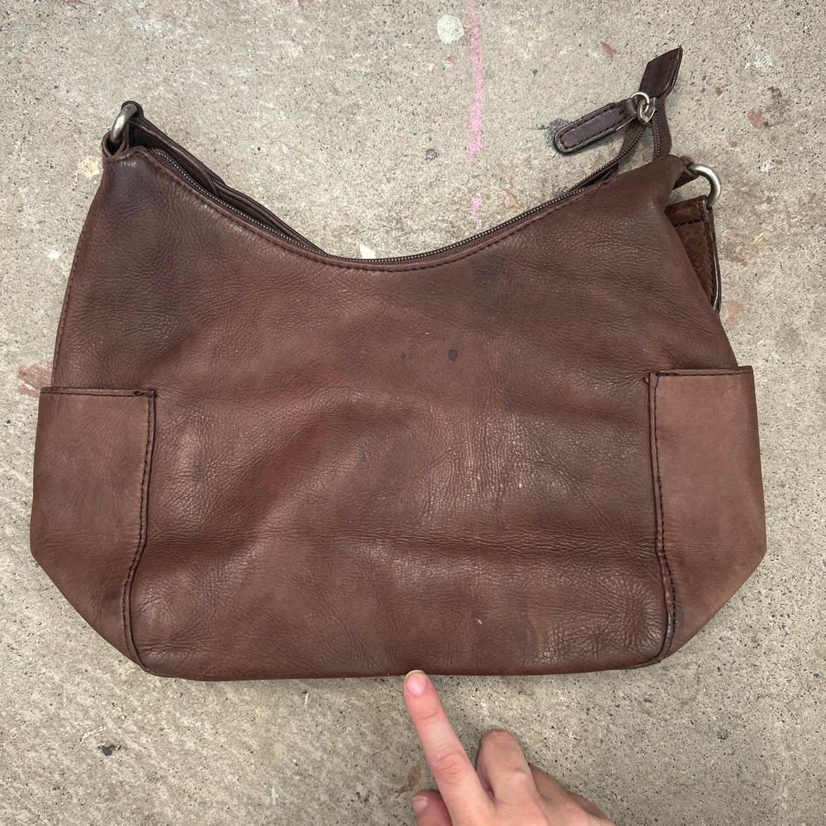 brown genuine leather shoulder bag