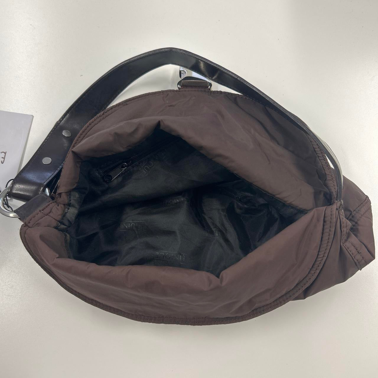 brown buckle shoulder bag