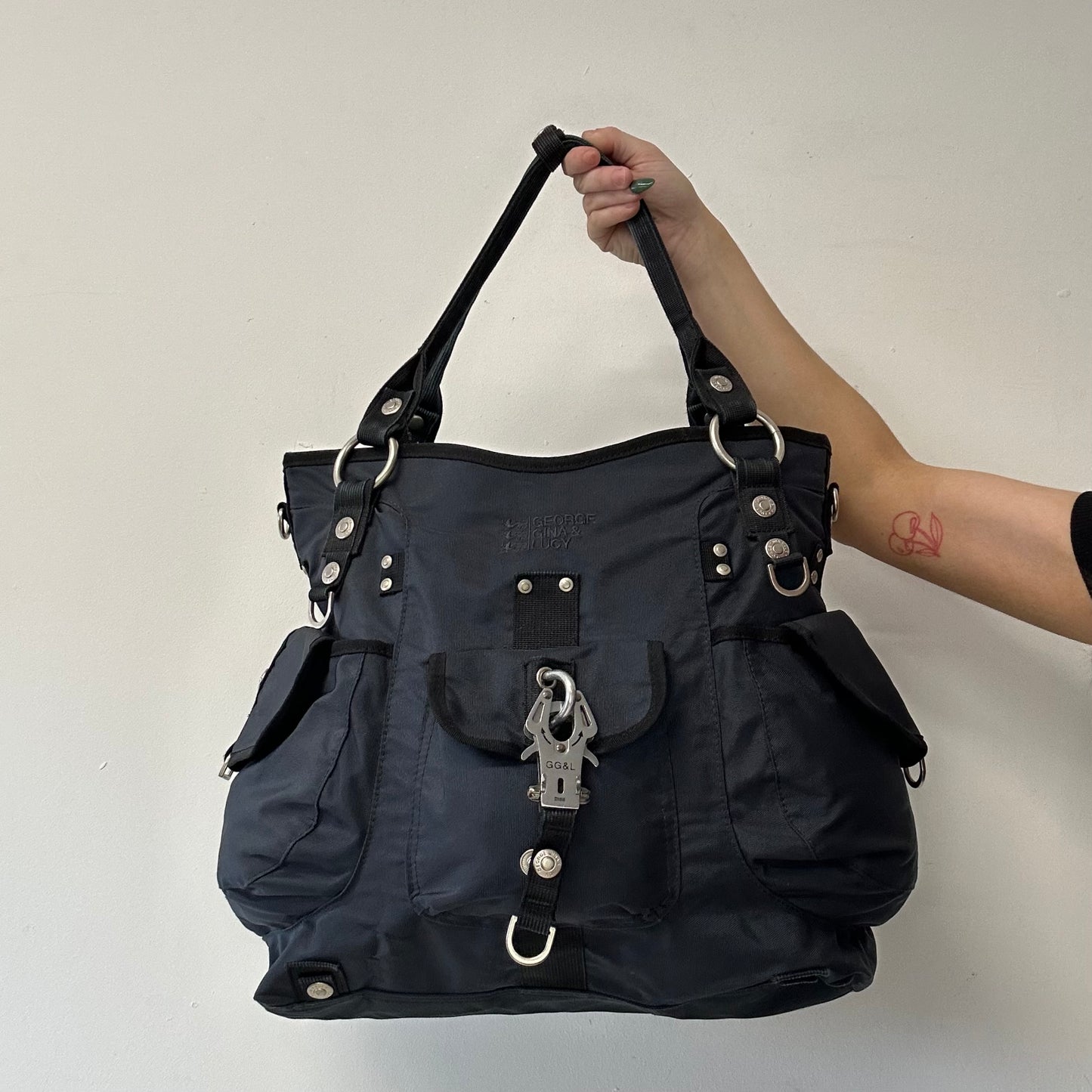 navy George Gina and Lucy dia_monde handbag