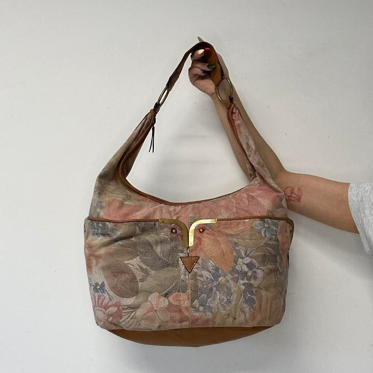 floral pastel shoulder bag
