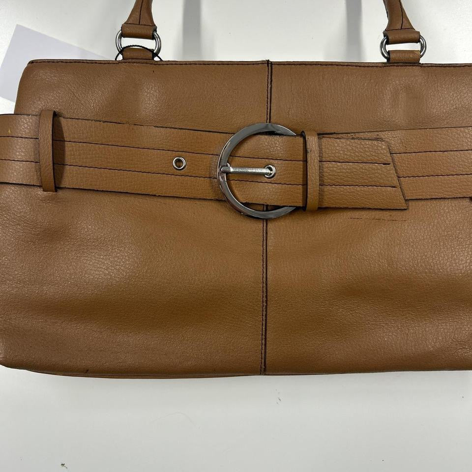 brown oversized faux leather shoulder bag