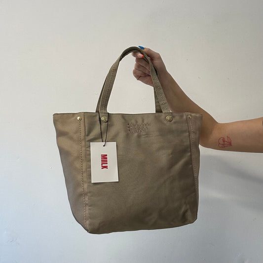 tanned and pink stitching Rich and Liz George Gina and Lucy shoulder bag