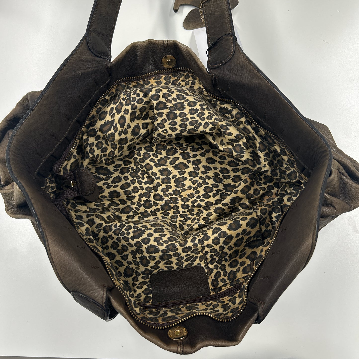 brown genuine leather shoulder bag