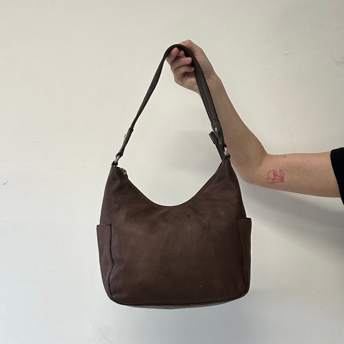 brown genuine leather shoulder bag