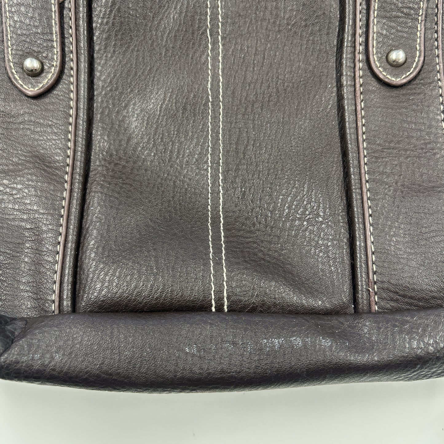 brown faux leather silverware shoulder bag