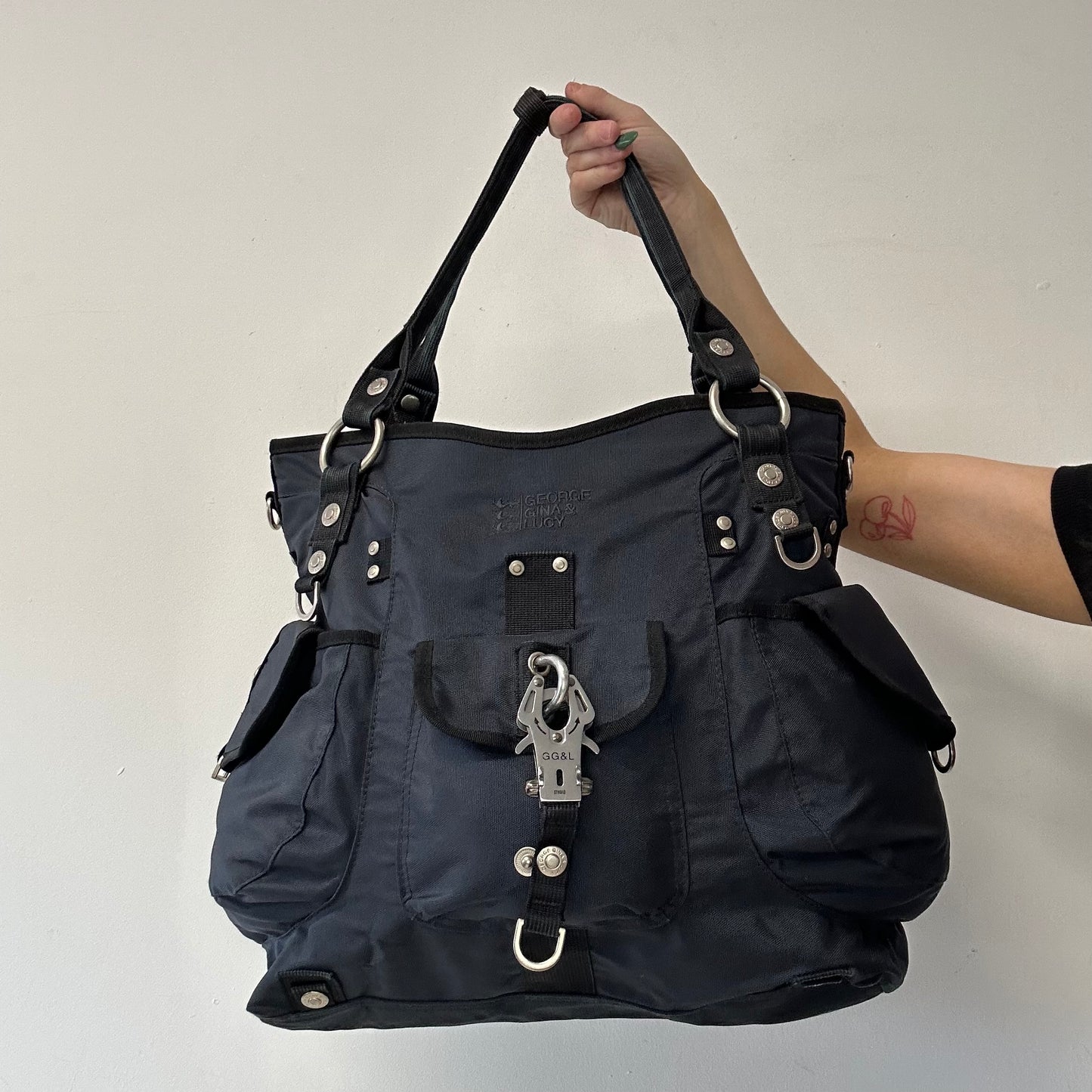 navy George Gina and Lucy dia_monde handbag