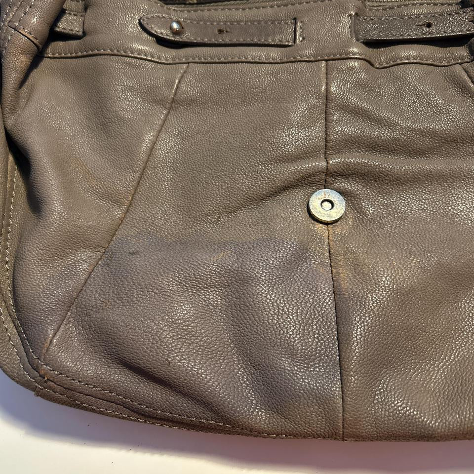 brown faux leather snakeskin print one strap shoulder bag