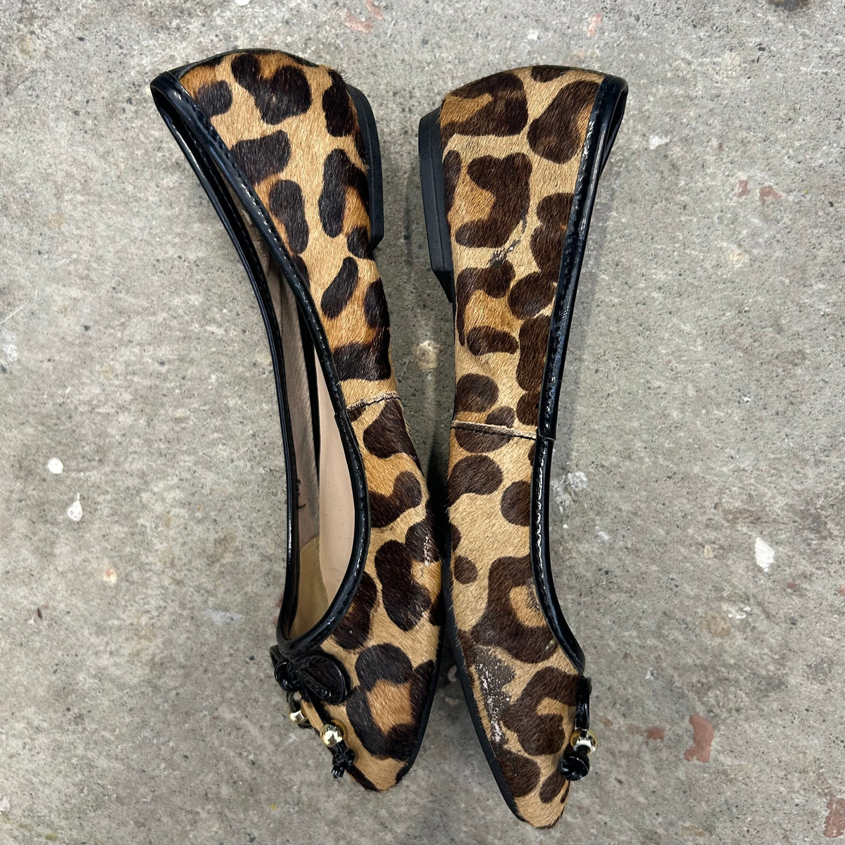 brown leopard print ballet flats