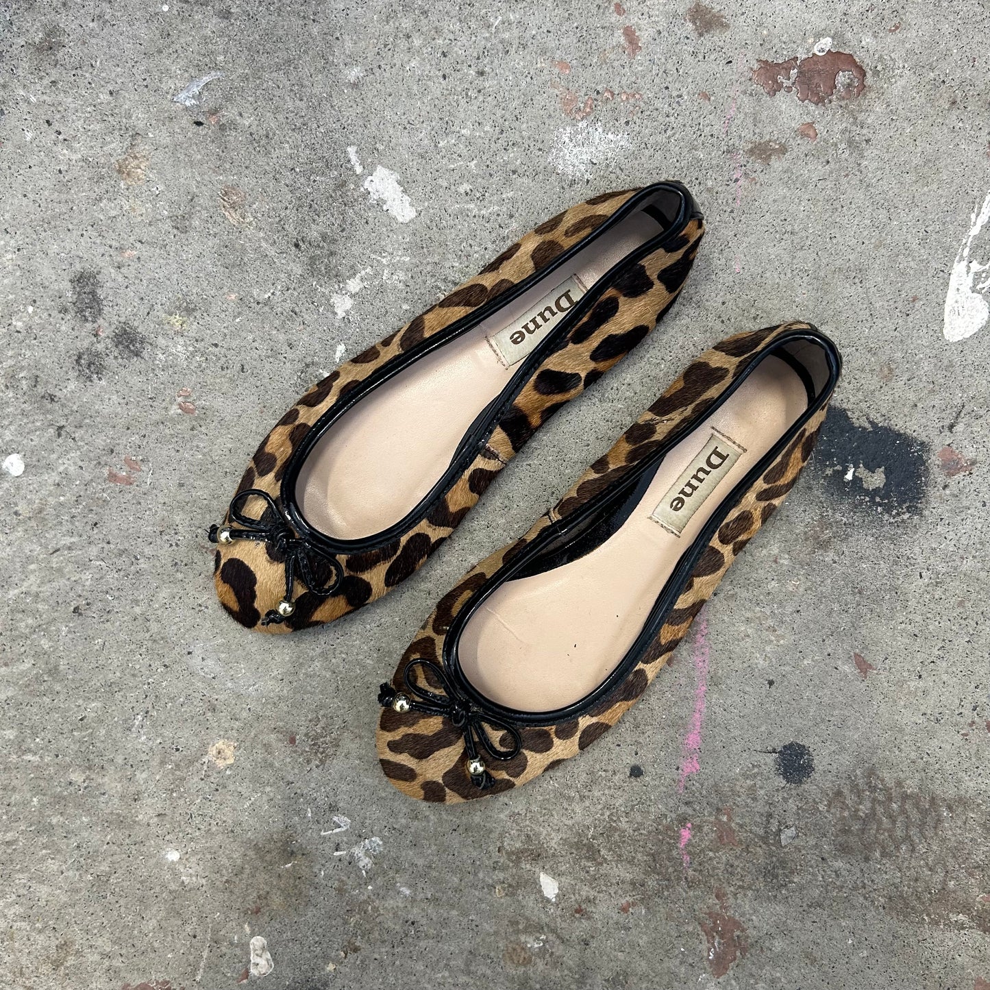 brown leopard print ballet flats