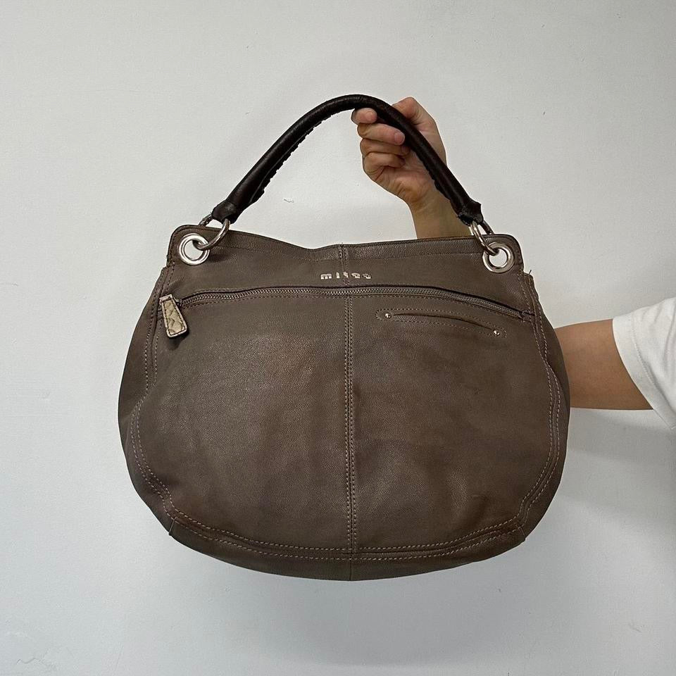 brown faux leather snakeskin print one strap shoulder bag