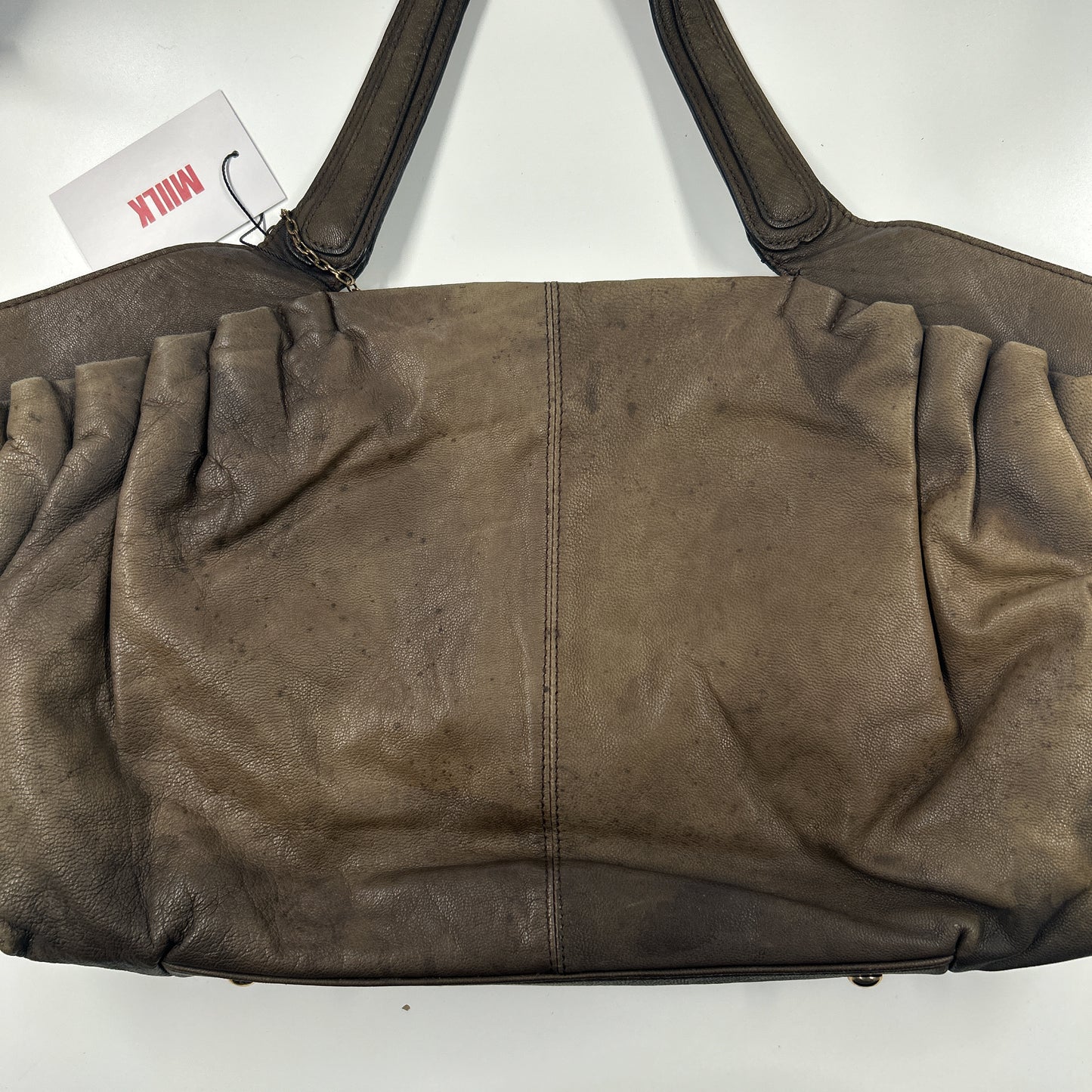 brown genuine leather shoulder bag