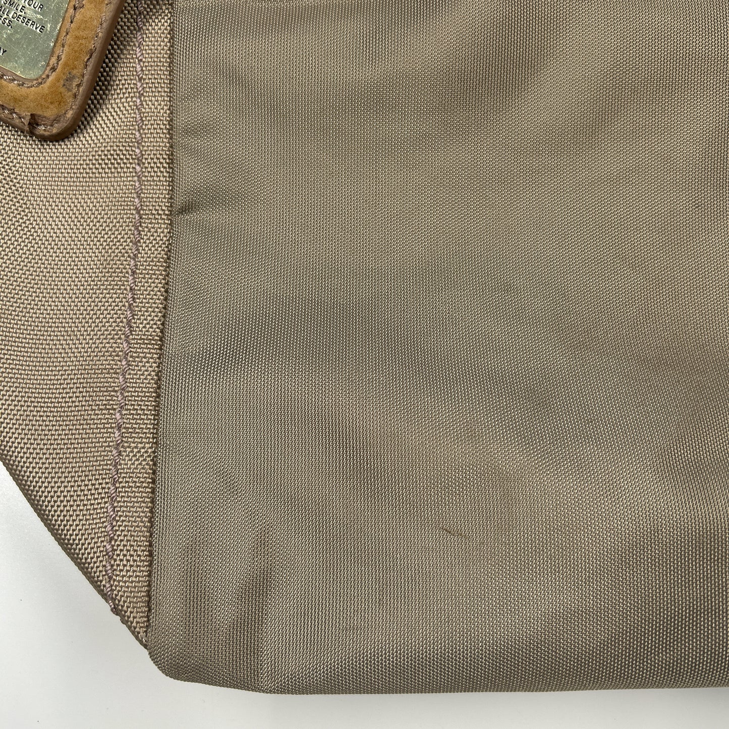 tanned and pink stitching Rich and Liz George Gina and Lucy shoulder bag
