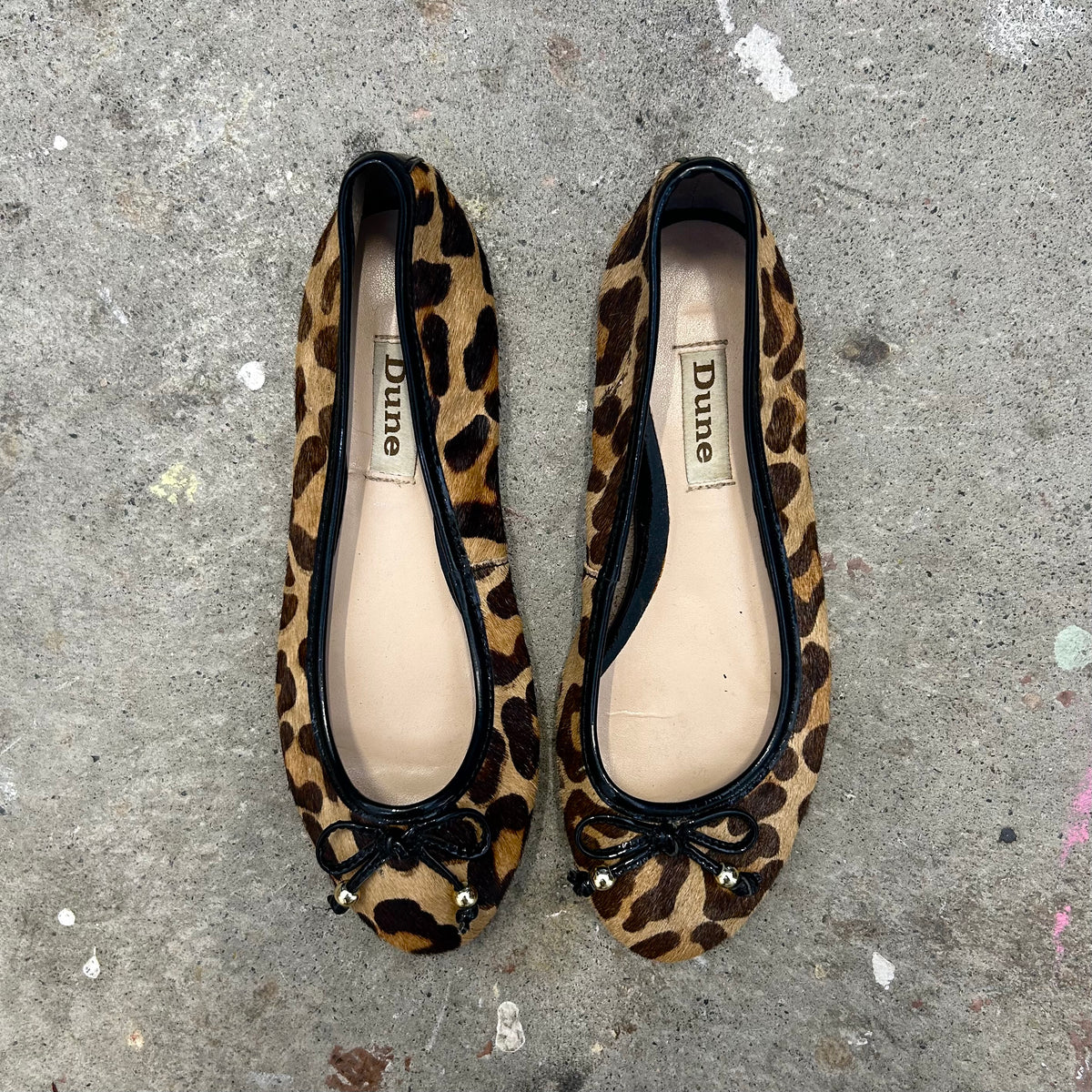 brown leopard print ballet flats