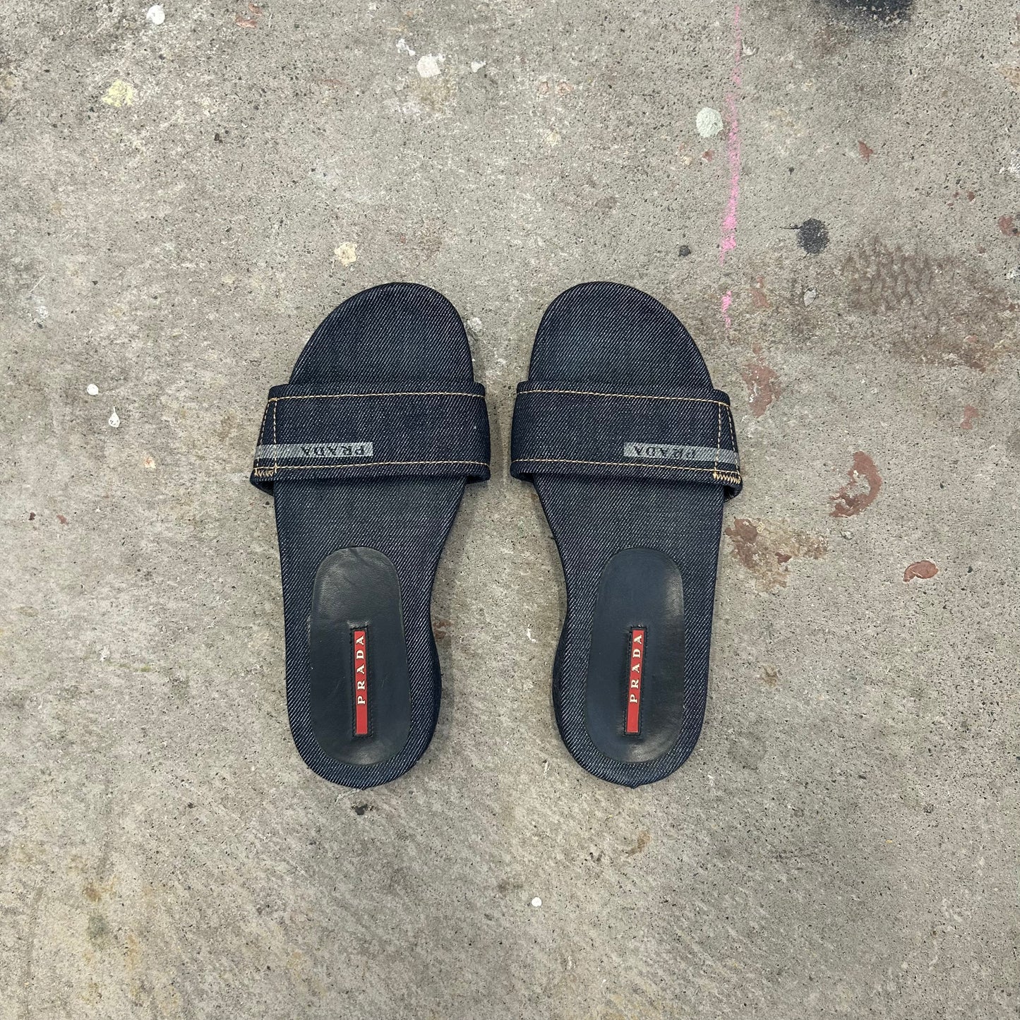 prada sport denim sandals