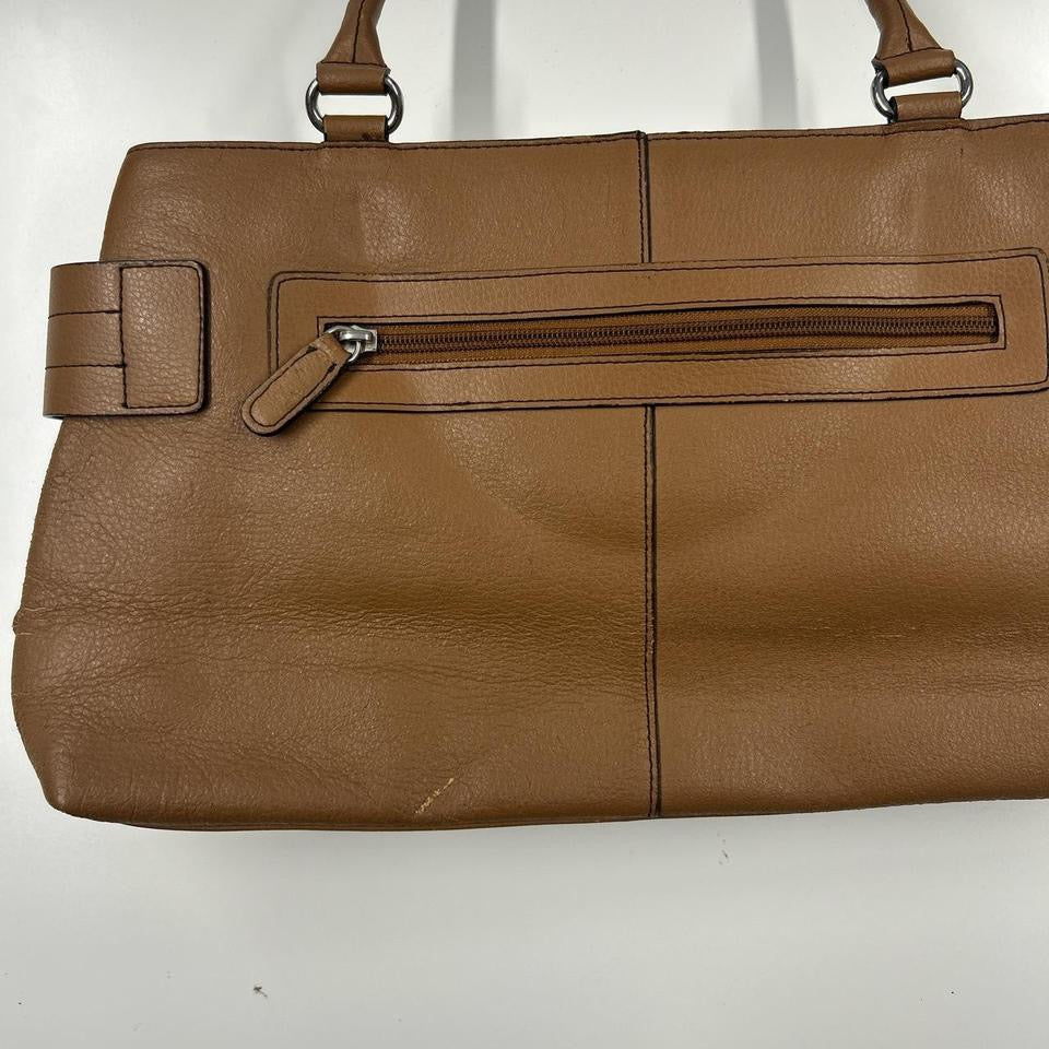 brown oversized faux leather shoulder bag
