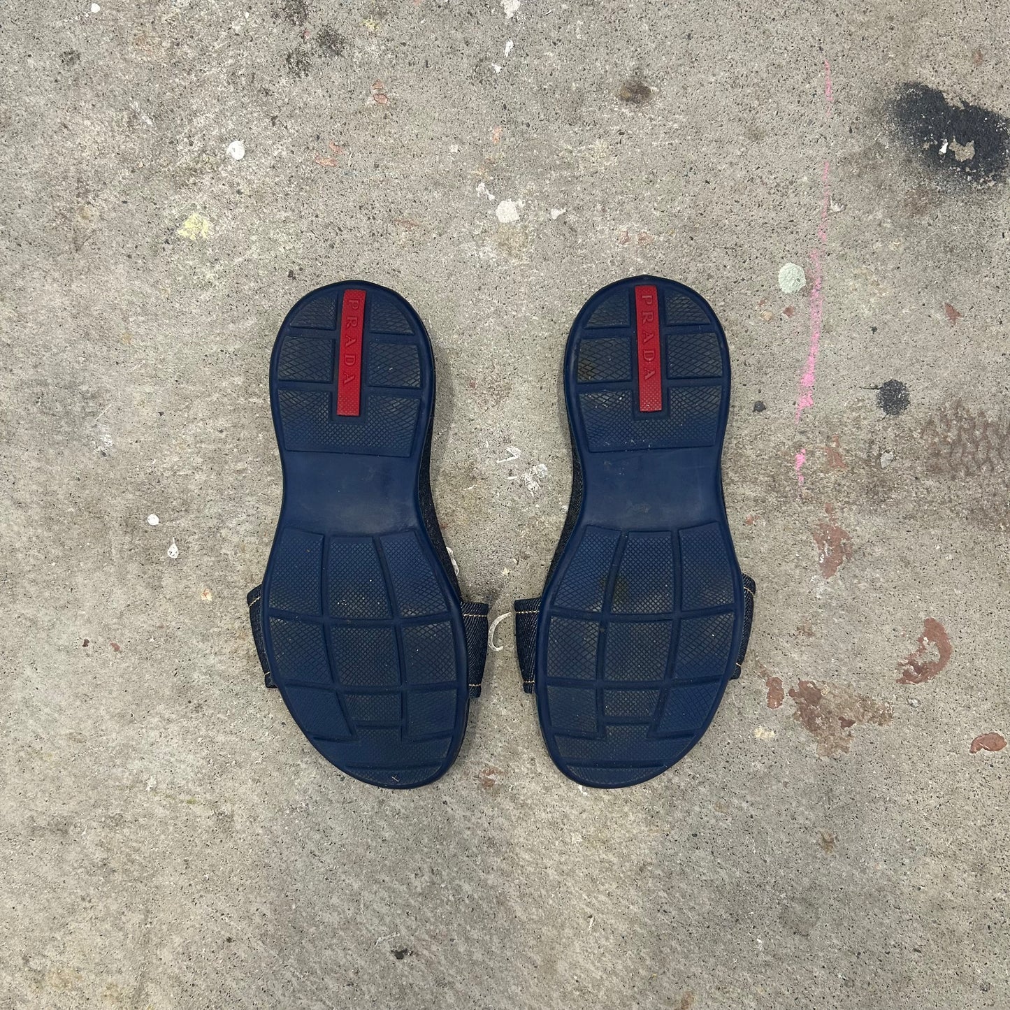 prada sport denim sandals